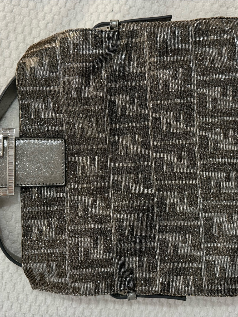 Fendi Monogram Zucca Shoulder Bag in Brown and Gray - Picture 6 of 16